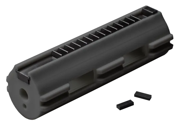 Pistone ZERO-SHOCK alleggerito in tecnopolimero caricato fibra di carbonio full metal rack 14 denti Fps (PM03CF)