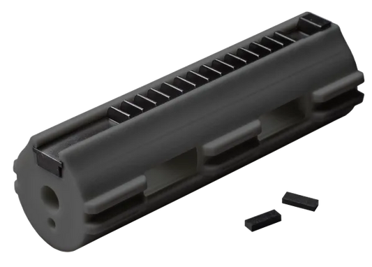 Pistone ZERO-SHOCK alleggerito in tecnopolimero caricato fibra di carbonio full metal rack 14 denti Fps (PM03CF)