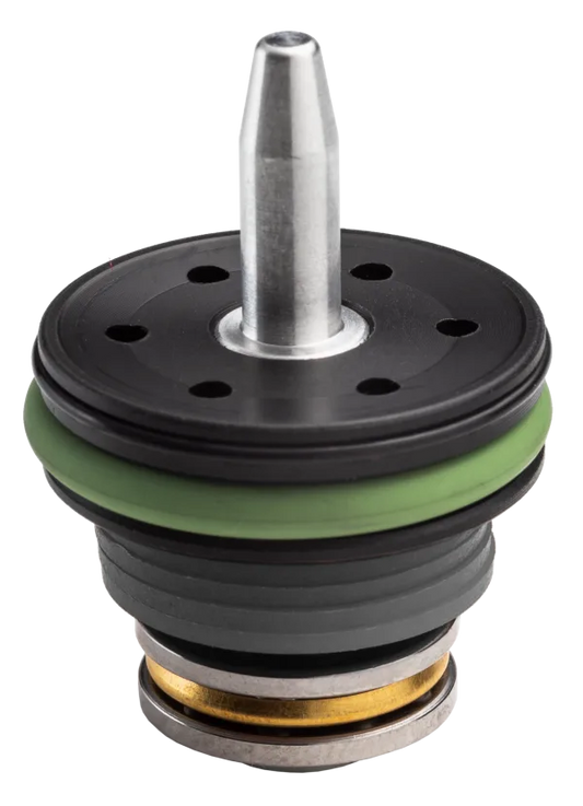 Testa pistone air brake cuscinettata in POM con doppio or e regolazione angolo aggancio pistone (TPAA)